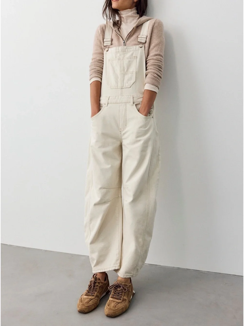 Free People Barrel Overalls
